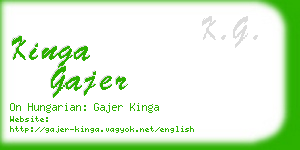 kinga gajer business card
